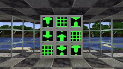 clip of multiple computers all running a ingame display